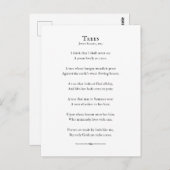 木々の詩キルマー感動的詩 ポストカード (正面/裏面)