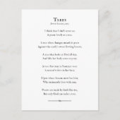 木々の詩キルマー感動的詩 ポストカード (正面)