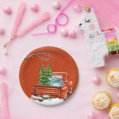 木々の誕生日招待状 ペーパープレート (パーティー)