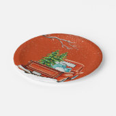 木々の誕生日招待状 ペーパープレート (アングル)