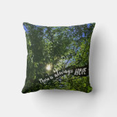 木々の間から昇る希望の太陽 クッション (裏面)