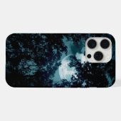 木々の間から漏れる月の光 iPhoneケース (裏面横)