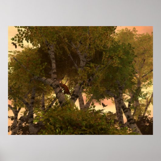 木々の間に ポスター (正面)