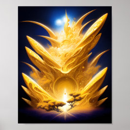 木々の間のパスのポスター ポスター