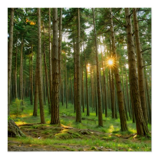 木々の間の太陽 ポスター (正面)