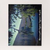 木々の間の最初の貯水池やる気を起こさせる ジグソーパズル (縦)