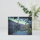 木々の間の最初の貯水池やる気を起こさせる ポストカード (スタンド正面)