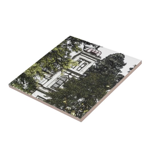 木々の間の聖域セラミックタイル タイル (側面)