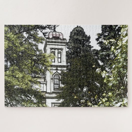 木々の間の聖域 ジグソーパズル (横)