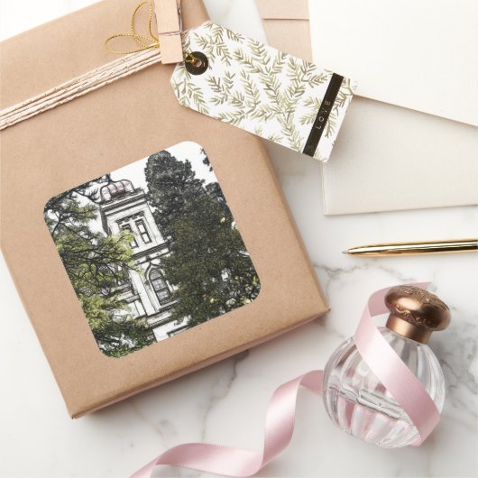 木々の間の聖域 スクエアシール (ギフト)