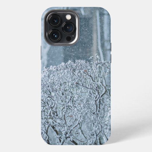 木々の雪景色 iPhoneケース (裏面)