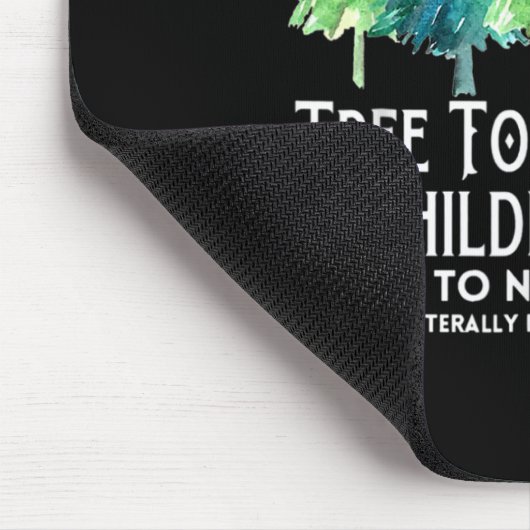 木々の頂上は輝き、子聞供は何も見えない マウスパッド (コーナー)