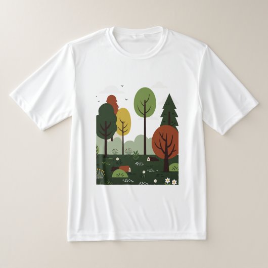 木々の風景 Tシャツ (レイダウン)