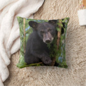 木々の黒い遊クマの仔 クッション (ブランケット)