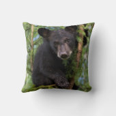 木々の黒い遊クマの仔 クッション (裏面)