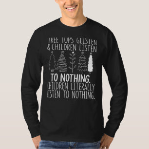 木々は子聞供を無くおもしろい見る Tシャツ
