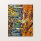 木々は木陰に光のまわりにが溢れる ジグソーパズル (縦)