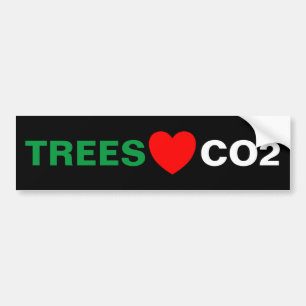 木々はCO2を愛する バンパーステッカー