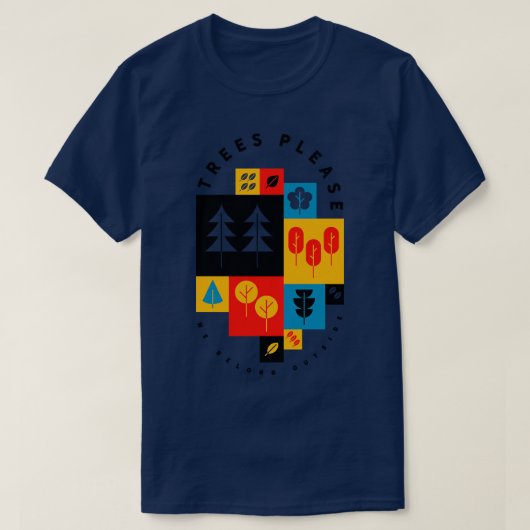 木々をお願い Tシャツ (デザイン正面)