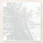 木々を見上げる ガラスコースター (裏面)