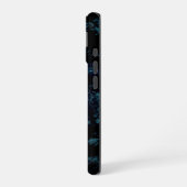 木々を通して輝く美しい月 iPhone 16ケース (左側面)