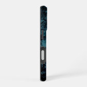 木々を通して輝く美しい月 iPhone 16ケース (右側面)