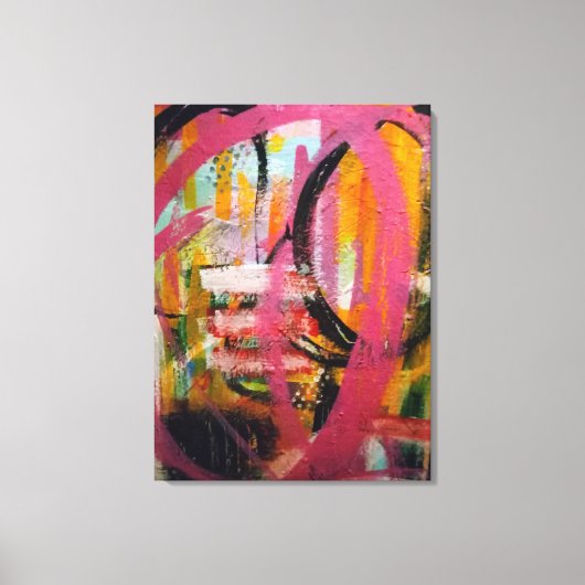 「木々を通して」抽象芸術キャンバス印刷 キャンバスプリント (正面)