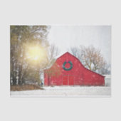 木々を通り抜ける太陽の光を持つクリスマスバーン 薄葉紙 (正面)