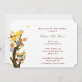 木々ブお洒落ロエレガントックブライダルシャワー 招待状 (裏面)