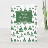 木々モダンのゴッドソン&ファミリーメリークリスマス カード (正面)