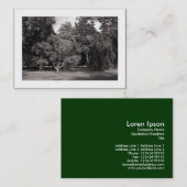 木々,ブートパーク,カーディフ – 暖かい縁どBW () 名刺 (正面/裏面)