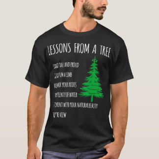 木おもしろいから感動的のやる気を起こさせる教訓 Tシャツ