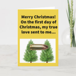 木おもしろいのペアでカートリッジをパンプクリスマス カード
