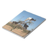 木おもしろいのヤギ ノートパッド (回転)