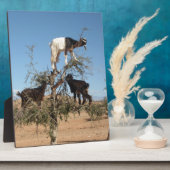 木おもしろいのヤギ フォトプラーク (側面)