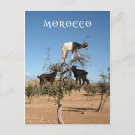 木おもしろいのヤギ ポストカード