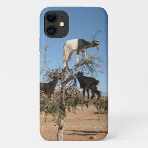 木おもしろいのヤギ iPhone 11 ケース