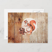 木おもしろいのリス ポストカード (正面/裏面)