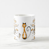 木おもしろいの猫 コーヒーマグカップ (中央)