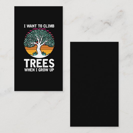 木おもしろいの登山家キッド・アーボリスト今後の仕事 名刺 (正面/裏面)