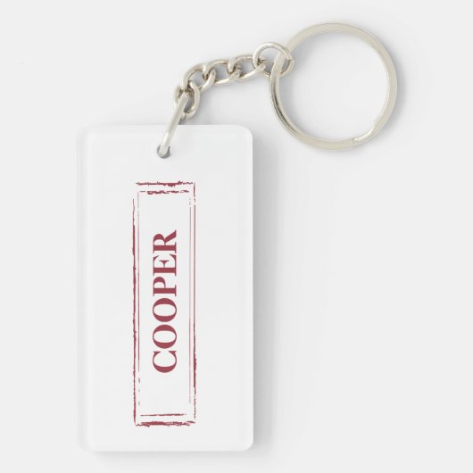 木おもしろい付きコルギクリスマス犬 キーホルダー (裏面)