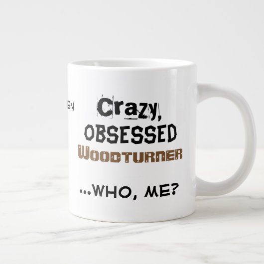 木おもしろい切りマグ熱狂する取り ジャンボコーヒーマグカップ (右)