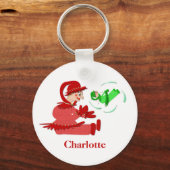 木おもしろい製遊姿 キーホルダー (正面)