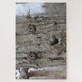 木おもしろい顔パズル ジグソーパズル (縦)