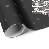 木およびスカルを搭載するクールなゴシックのデザイン ラッピングペーパー (ロールコーナー)