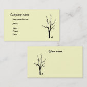 木およびバニーのシルエット 名刺 (正面/裏面)