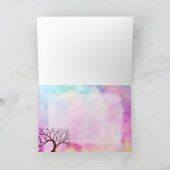 木および月のカラフルのサンキューカード サンキューカード (内部)