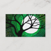 木および月-緑 名刺 (裏面)