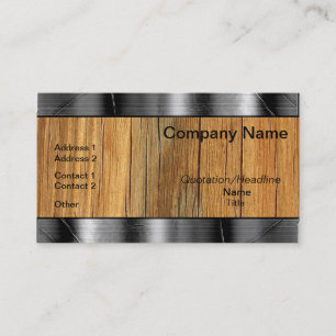 木および金属のボーダー専門の名刺 名刺