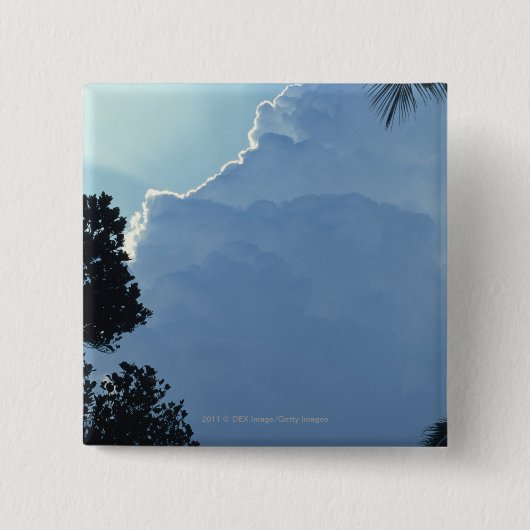 木および雲 缶バッジ (正面)